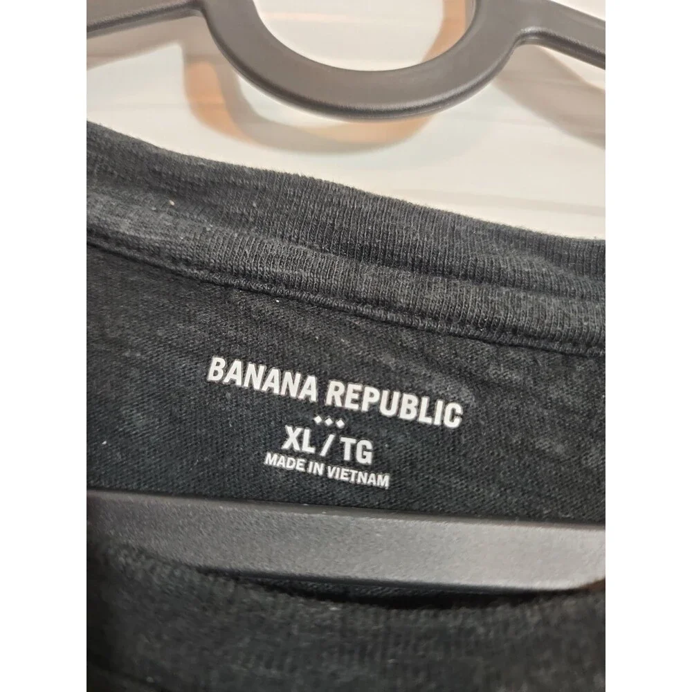 Banana Republic Drum Set Graphic BLACK Tee Tshirt - Men's Size XL